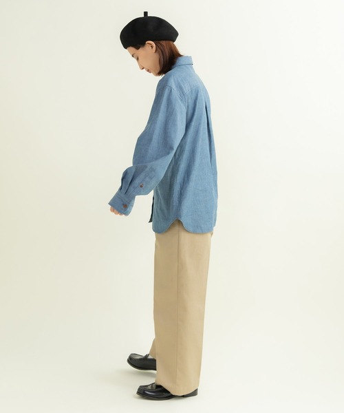 CHILD WOMAN（チャイルドウーマン）の「インディゴシャンブレー チェーン風刺繍シャツ（シャツ/ブラウス・レディース・ブルー・FREE）」の15枚目の写真
