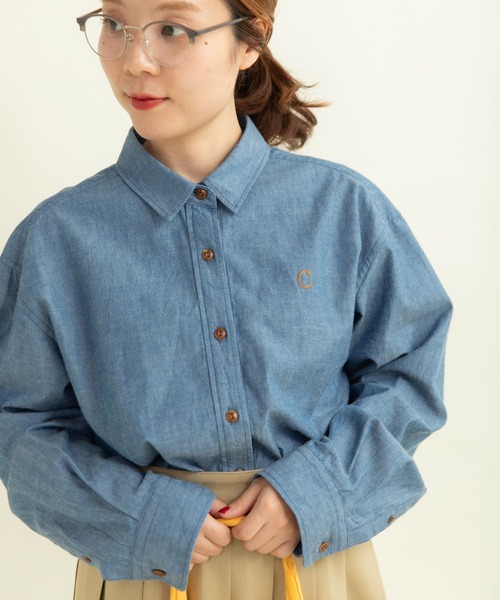 CHILD WOMAN（チャイルドウーマン）の「インディゴシャンブレー チェーン風刺繍シャツ（シャツ/ブラウス・レディース・ブルー・FREE）」の14枚目の写真