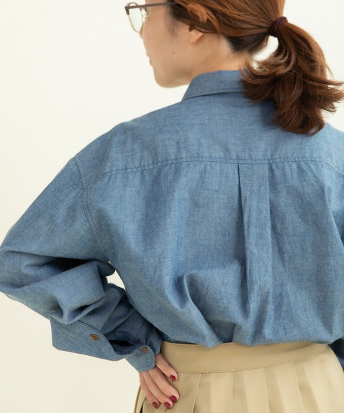 CHILD WOMAN（チャイルドウーマン）の「インディゴシャンブレー チェーン風刺繍シャツ（シャツ/ブラウス・レディース・ブルー・FREE）」の20枚目の写真