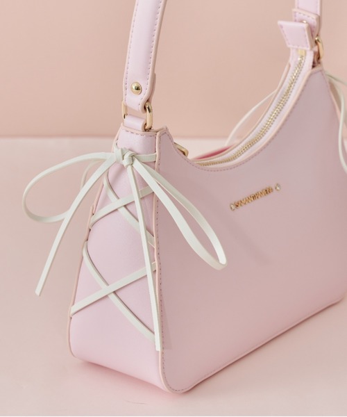 バレエコアレースアップワンショルダーバッグ（ハンドバッグ