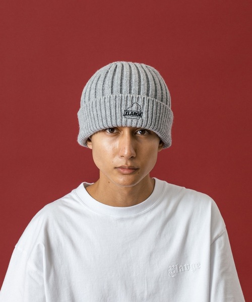 XLARGE(エクストララージ)の「SLANTED OG RIB KNIT CAP(ニットキャップ/ビーニー・メンズ・ブラック/ネイビー/グリーン/アッシュ・ONE SIZE)」の7枚目の写真