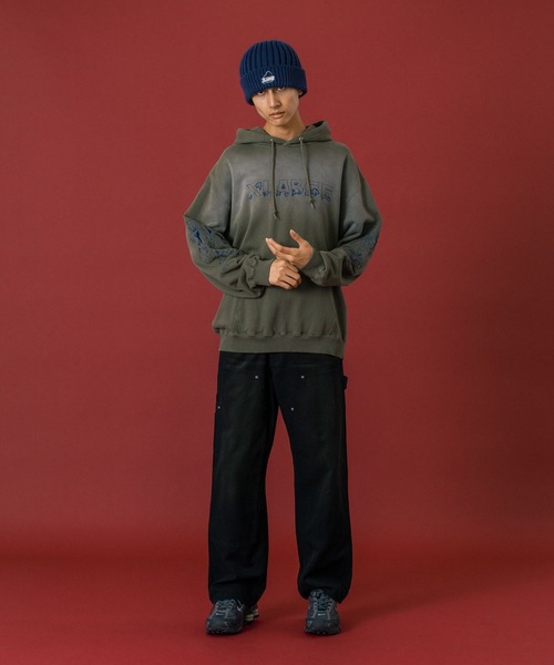 XLARGE(エクストララージ)の「SLANTED OG RIB KNIT CAP(ニットキャップ/ビーニー・メンズ・ブラック/ネイビー/グリーン/アッシュ・ONE SIZE)」の11枚目の写真