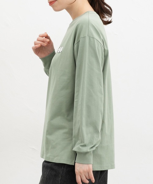 Honeys(ハニーズ)の「モチーフ刺繍Tシャツ(Tシャツ/カットソー・レディース・スミクロ/ミント/ブラウン/ベージュ/オフホワイト・L/S/M/SS)」の20枚目の写真