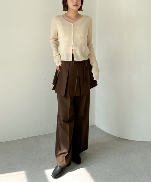 archives（アルシーヴ）の「ハリヌキリブシアーニットカーディガン（カーディガン/ボレロ・レディース・アイボリー/ブラック/グレー・MEDIUM）」の16枚目の写真