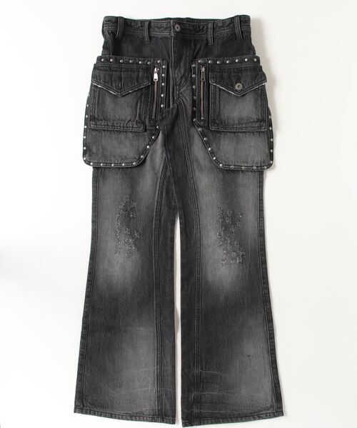 【希少】Yasuyuki Ishii（ヤスユキ イシイ）デニムプリントパンツ ROYAL FLASH（ロイヤルフラッシュ）の「Yasuyuki Ishii/ヤスユキイシイ