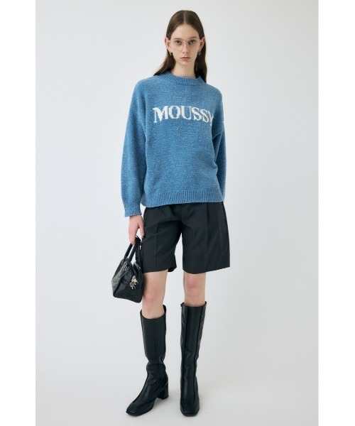 MOUSSY（マウジー）の「【ZOZO・一部店舗限定】MOLE MOUSSY LOGO KNIT / モールマウジーロゴニット（ニット/セーター・レディース・ブラック/ブルー/アイボリー/ネイビー・FREE）」の5枚目の写真