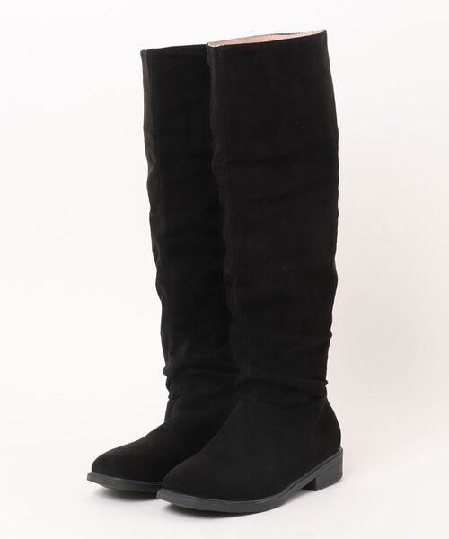 Ritzy（リッツィー）の「フェイクスウェード くしゅくしゅ ロングブーツ（ブーツ・レディース・ベージュ/ブラック・25/24.5/24/23.5/23）」の10枚目の写真