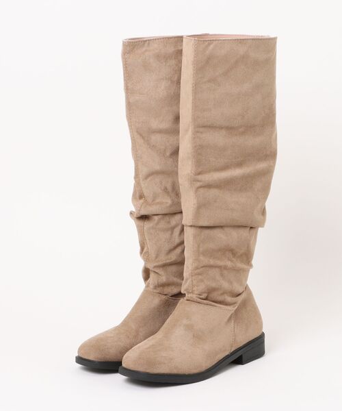 Ritzy（リッツィー）の「フェイクスウェード くしゅくしゅ ロングブーツ（ブーツ・レディース・ベージュ/ブラック・25/24.5/24/23.5/23）」の11枚目の写真