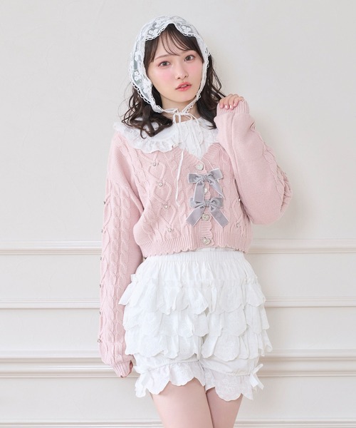 Honey Cinnamon(ハニーシナモン)の「コットンレースふりふりパンツ(その他パンツ・レディース・ホワイト・FREE)」の1枚目の写真