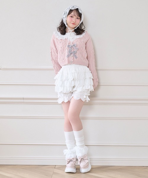 Honey Cinnamon(ハニーシナモン)の「コットンレースふりふりパンツ(その他パンツ・レディース・ホワイト・FREE)」の2枚目の写真