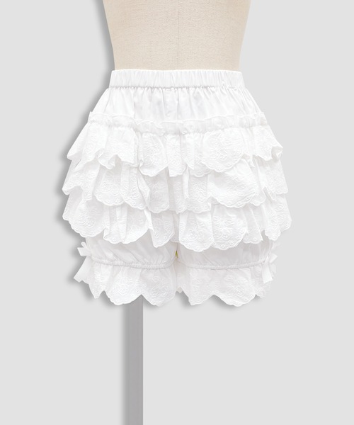 Honey Cinnamon(ハニーシナモン)の「コットンレースふりふりパンツ(その他パンツ・レディース・ホワイト・FREE)」の3枚目の写真