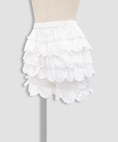 Honey Cinnamon(ハニーシナモン)の「コットンレースふりふりパンツ(その他パンツ・レディース・ホワイト・FREE)」の4枚目の写真