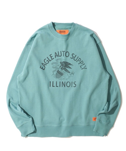 UNIVERSAL OVERALL(ユニバーサルオーバーオール)の「【UNIVERSAL OVERALL】CVC FLEECE GRAPHIC PRINT SWEAT PULLOVER / CVC裏毛 グラフィックプリント スウェットプルオーバー(スウェット・メンズ・オートミール/ミント/グレー・SMALL/MEDIUM/LARGE/X-LARGE)」の8枚目の写真