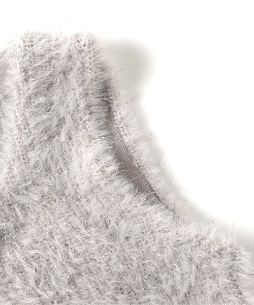 apres les cours（アプレレクール）の「【ジュニア対応】ラメシャギーニットベスト（ニット/セーター・キッズ・グレー・140/120/100）」の9枚目の写真