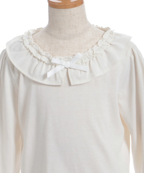 axes femme（アクシーズファム）の「リボン×フリルトップス（Tシャツ/カットソー・キッズ・ブラック/キナリ・LARGE/X-LARGE/MEDIUM）」の18枚目の写真