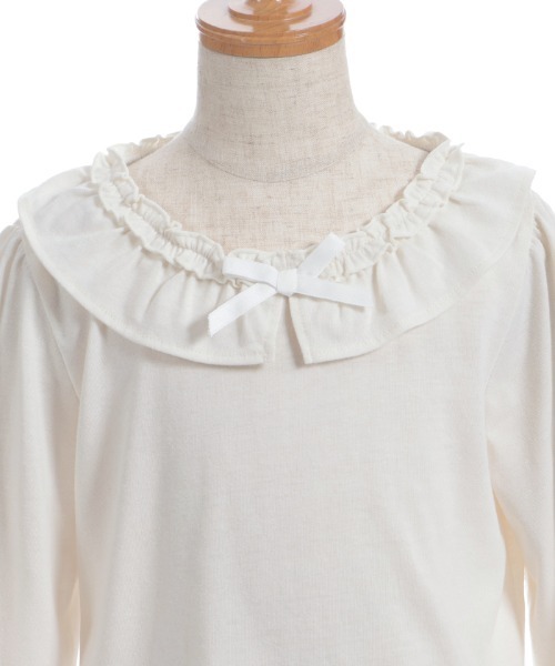 axes femme（アクシーズファム）の「リボン×フリルトップス（Tシャツ/カットソー・キッズ・ブラック/キナリ・LARGE/X-LARGE/MEDIUM）」の9枚目の写真