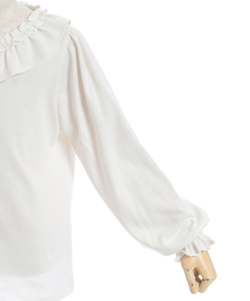 axes femme（アクシーズファム）の「リボン×フリルトップス（Tシャツ/カットソー・キッズ・ブラック/キナリ・LARGE/X-LARGE/MEDIUM）」の12枚目の写真
