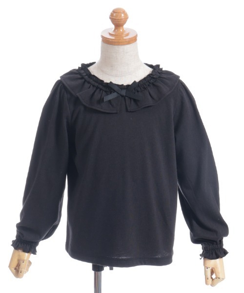 axes femme（アクシーズファム）の「リボン×フリルトップス（Tシャツ/カットソー・キッズ・ブラック/キナリ・LARGE/X-LARGE/MEDIUM）」の13枚目の写真