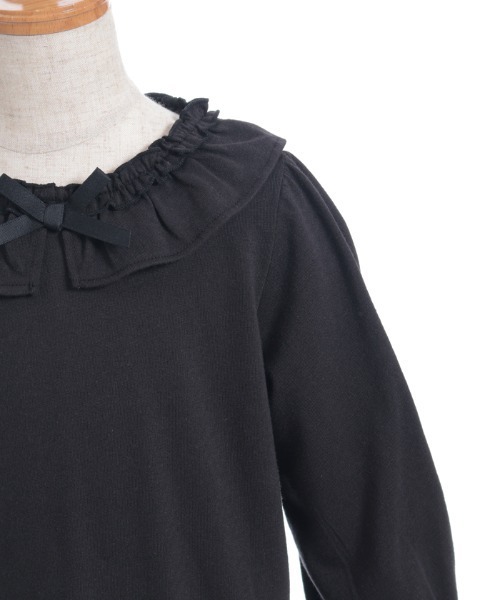 axes femme（アクシーズファム）の「リボン×フリルトップス（Tシャツ/カットソー・キッズ・ブラック/キナリ・LARGE/X-LARGE/MEDIUM）」の6枚目の写真