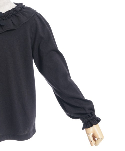 axes femme（アクシーズファム）の「リボン×フリルトップス（Tシャツ/カットソー・キッズ・ブラック/キナリ・LARGE/X-LARGE/MEDIUM）」の8枚目の写真