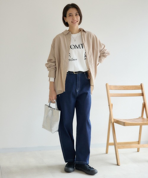 KATHARINE ROSS(キャサリンロス)の「【KATHARINE ROSS】COMTEポンチョロンT(Tシャツ/カットソー・レディース・チャコールグレー/オフホワイト/ネイビー・MEDIUM)」の5枚目の写真