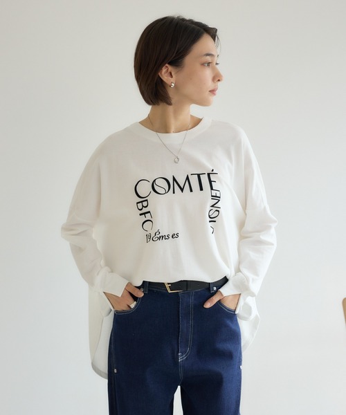 KATHARINE ROSS(キャサリンロス)の「【KATHARINE ROSS】COMTEポンチョロンT(Tシャツ/カットソー・レディース・チャコールグレー/オフホワイト/ネイビー・MEDIUM)」の7枚目の写真