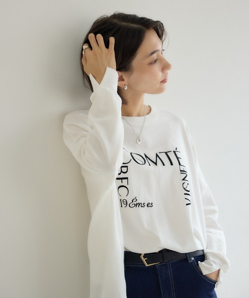 KATHARINE ROSS(キャサリンロス)の「【KATHARINE ROSS】COMTEポンチョロンT(Tシャツ/カットソー・レディース・チャコールグレー/オフホワイト/ネイビー・MEDIUM)」の9枚目の写真