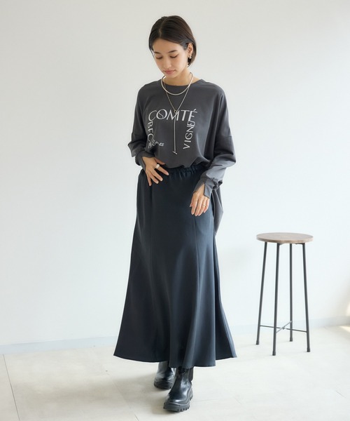 KATHARINE ROSS(キャサリンロス)の「【KATHARINE ROSS】COMTEポンチョロンT(Tシャツ/カットソー・レディース・チャコールグレー/オフホワイト/ネイビー・MEDIUM)」の12枚目の写真