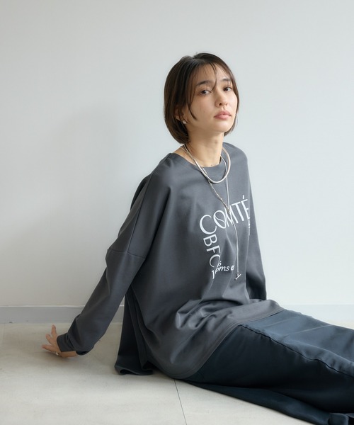 KATHARINE ROSS(キャサリンロス)の「【KATHARINE ROSS】COMTEポンチョロンT(Tシャツ/カットソー・レディース・チャコールグレー/オフホワイト/ネイビー・MEDIUM)」の19枚目の写真