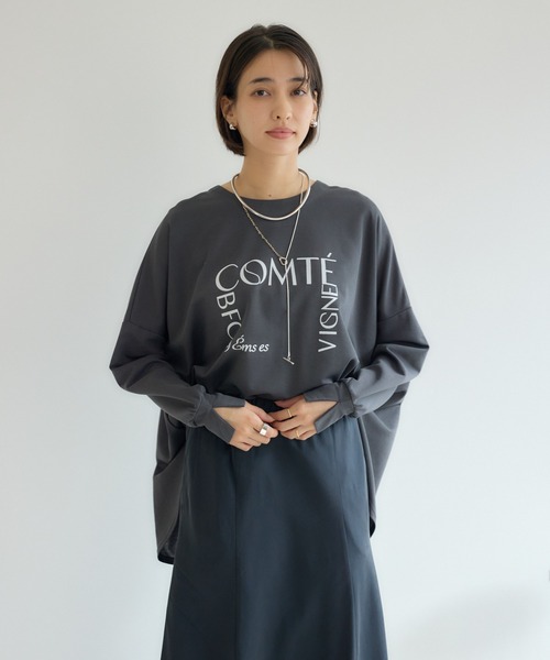 KATHARINE ROSS(キャサリンロス)の「【KATHARINE ROSS】COMTEポンチョロンT(Tシャツ/カットソー・レディース・チャコールグレー/オフホワイト/ネイビー・MEDIUM)」の15枚目の写真