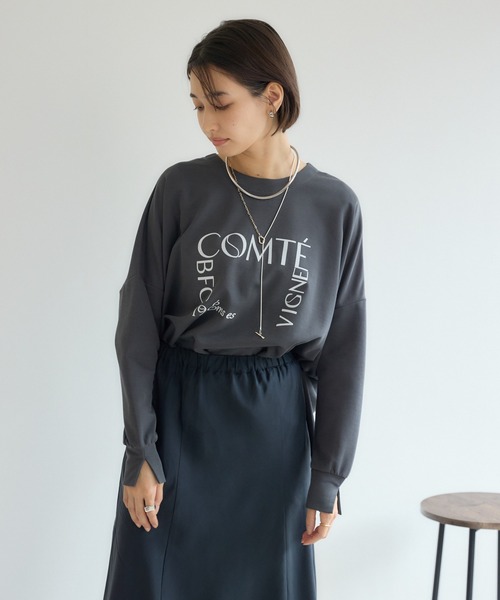 KATHARINE ROSS(キャサリンロス)の「【KATHARINE ROSS】COMTEポンチョロンT(Tシャツ/カットソー・レディース・チャコールグレー/オフホワイト/ネイビー・MEDIUM)」の16枚目の写真
