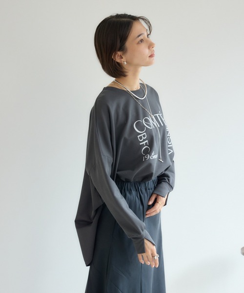 KATHARINE ROSS(キャサリンロス)の「【KATHARINE ROSS】COMTEポンチョロンT(Tシャツ/カットソー・レディース・チャコールグレー/オフホワイト/ネイビー・MEDIUM)」の17枚目の写真