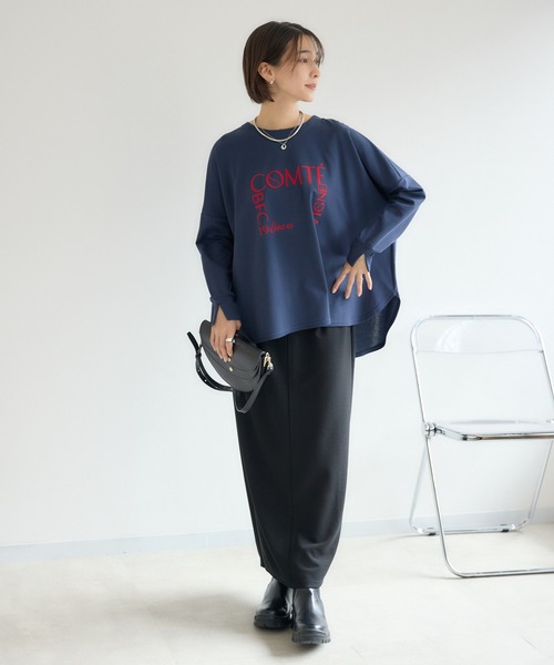 KATHARINE ROSS(キャサリンロス)の「【KATHARINE ROSS】COMTEポンチョロンT(Tシャツ/カットソー・レディース・チャコールグレー/オフホワイト/ネイビー・MEDIUM)」の22枚目の写真