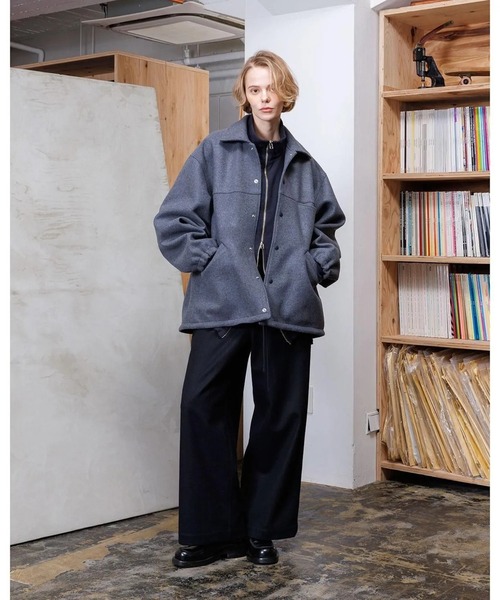 VOAAOV(ヴォアーブ)の「【VOAAOV】 DUBLE MELTON Blouson(その他アウター・メンズ・グレー/ブラック・1/2/0)」の2枚目の写真