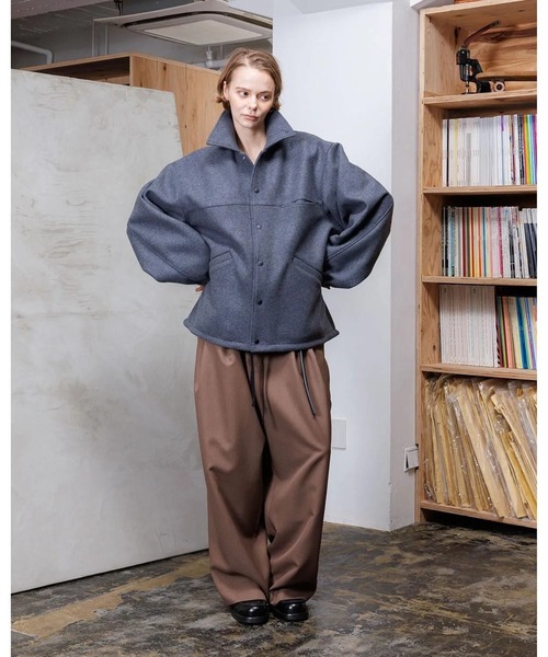 VOAAOV(ヴォアーブ)の「【VOAAOV】 DUBLE MELTON Blouson(その他アウター・メンズ・グレー/ブラック・1/2/0)」の3枚目の写真