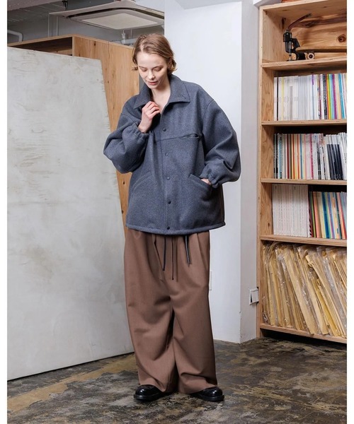 VOAAOV(ヴォアーブ)の「【VOAAOV】 DUBLE MELTON Blouson(その他アウター・メンズ・グレー/ブラック・1/2/0)」の4枚目の写真