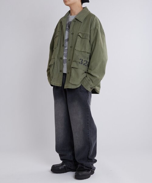 WHO'S WHO gallery(フーズフーギャラリー)の「FromVintage ファティーグジャケット(ミリタリージャケット・メンズ・グリーン/カーキ・FREE)」の6枚目の写真