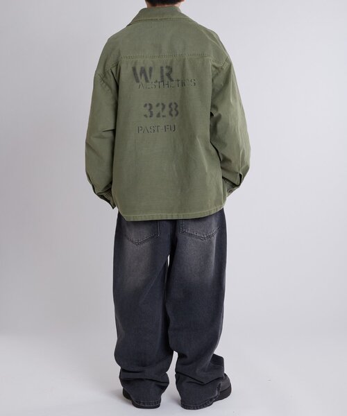 WHO'S WHO gallery(フーズフーギャラリー)の「FromVintage ファティーグジャケット(ミリタリージャケット・メンズ・グリーン/カーキ・FREE)」の7枚目の写真