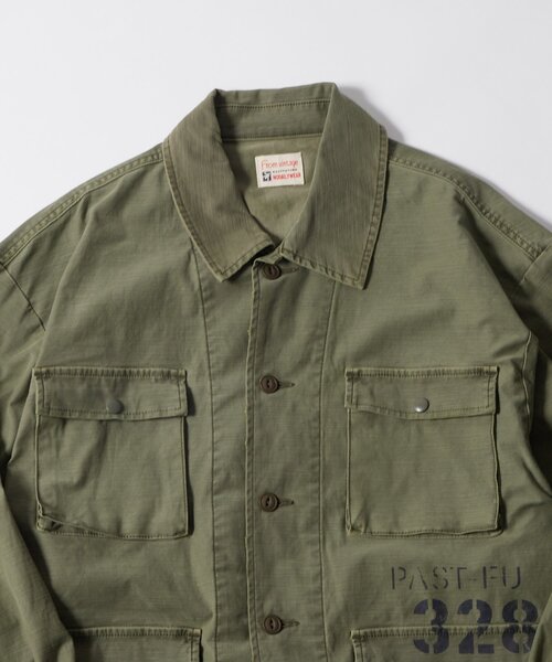 WHO'S WHO gallery(フーズフーギャラリー)の「FromVintage ファティーグジャケット(ミリタリージャケット・メンズ・グリーン/カーキ・FREE)」の9枚目の写真