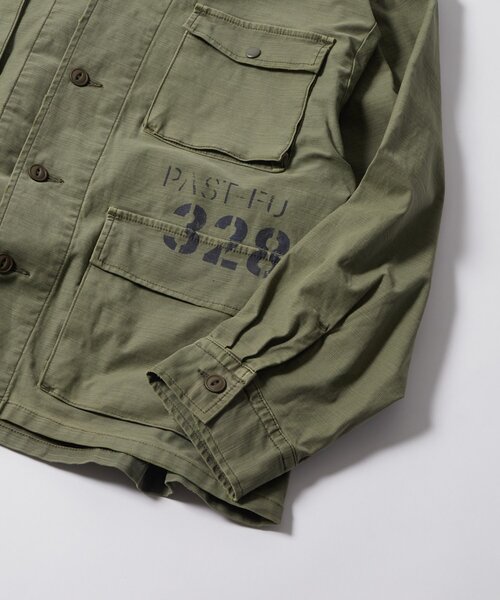 WHO'S WHO gallery(フーズフーギャラリー)の「FromVintage ファティーグジャケット(ミリタリージャケット・メンズ・グリーン/カーキ・FREE)」の10枚目の写真