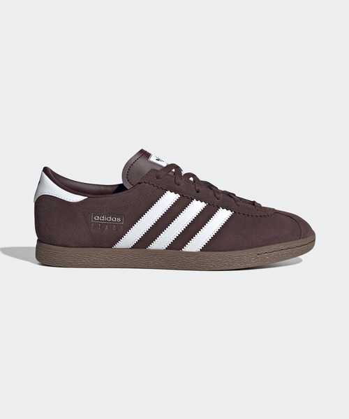 adidas(アディダス)の「adidas/アディダス STADT スリーストライプ ロープロスニーカー 秋 秋服 2026年秋冬(スニーカー・メンズ・ダークブラウン/ブラック/シルバー・28/27.5/27/26.5/26/24.5/24/23.5/23/25/25.5)」の13枚目の写真