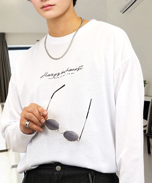 L'atelier(ラトリエ)の「刺繍 ワンポイント グラフィック ロンT ロゴ ハート 黒ネコ フラワー 長袖 Tシャツ(Tシャツ/カットソー・メンズ・ブラック系その他2/ブラック系3/ホワイト系4/ブラック系その他4/ホワイト系8/ホワイト系2/ホワイト系3/ブラック系その他3/ブラック系その他7/グリーン系7/ブラック系4/ホワイト系6/ブラック系その他6/その他33/ホワイト系7/ブラック系5/ブラック系6/ブラック系7/その他34/その他35/ブラック系2・L/M)」の20枚目の写真