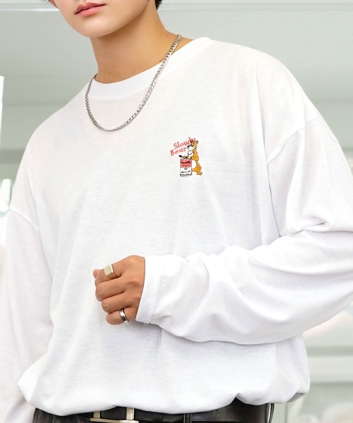 L'atelier(ラトリエ)の「刺繍 ワンポイント グラフィック ロンT ロゴ ハート 黒ネコ フラワー 長袖 Tシャツ(Tシャツ/カットソー・メンズ・ブラック系その他2/ブラック系3/ホワイト系4/ブラック系その他4/ホワイト系8/ホワイト系2/ホワイト系3/ブラック系その他3/ブラック系その他7/グリーン系7/ブラック系4/ホワイト系6/ブラック系その他6/その他33/ホワイト系7/ブラック系5/ブラック系6/ブラック系7/その他34/その他35/ブラック系2・L/M)」の6枚目の写真