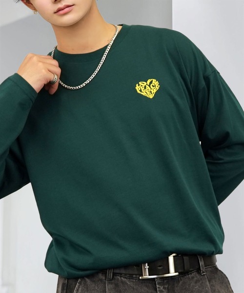 L'atelier(ラトリエ)の「刺繍 ワンポイント グラフィック ロンT ロゴ ハート 黒ネコ フラワー 長袖 Tシャツ(Tシャツ/カットソー・メンズ・ブラック系その他2/ブラック系3/ホワイト系4/ブラック系その他4/ホワイト系8/ホワイト系2/ホワイト系3/ブラック系その他3/ブラック系その他7/グリーン系7/ブラック系4/ホワイト系6/ブラック系その他6/その他33/ホワイト系7/ブラック系5/ブラック系6/ブラック系7/その他34/その他35/ブラック系2・L/M)」の18枚目の写真