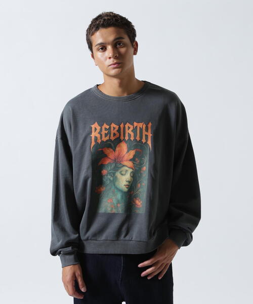DANKE SCHON(ダンケシェーン)の「【WEB&DEPOT限定】DankeSchon/ダンケシェーン/PIGMENT SWEAT REBIRTH(スウェット・レディース・ベージュ/ブラック・M/L)」の3枚目の写真