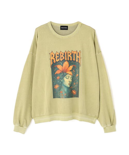 DANKE SCHON(ダンケシェーン)の「【WEB&DEPOT限定】DankeSchon/ダンケシェーン/PIGMENT SWEAT REBIRTH(スウェット・レディース・ベージュ/ブラック・M/L)」の1枚目の写真