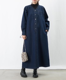 LC/LLL 前釦開きデニムワンピース