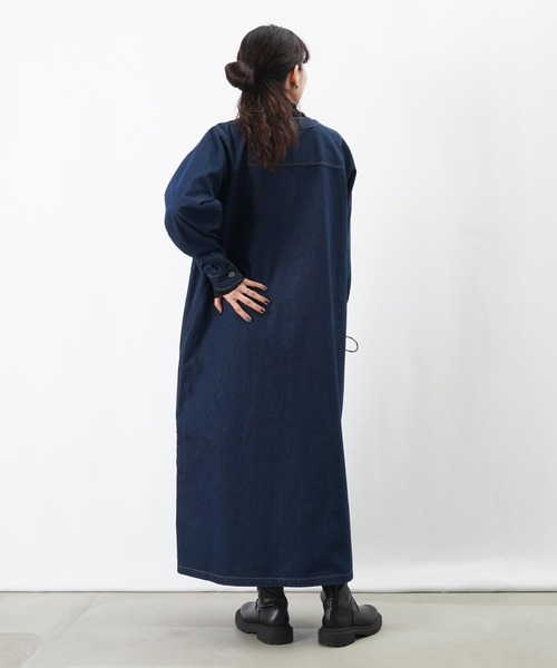 LUCA/LADY LUCK LUCA（ルカ/レディラックルカ）の「LC/LLL 前釦開きデニムワンピース（ワンピース・レディース・ネイビー/インディゴブルー・FREE）」の6枚目の写真
