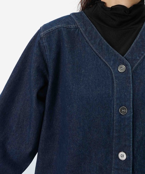 LUCA/LADY LUCK LUCA（ルカ/レディラックルカ）の「LC/LLL 前釦開きデニムワンピース（ワンピース・レディース・ネイビー/インディゴブルー・FREE）」の10枚目の写真