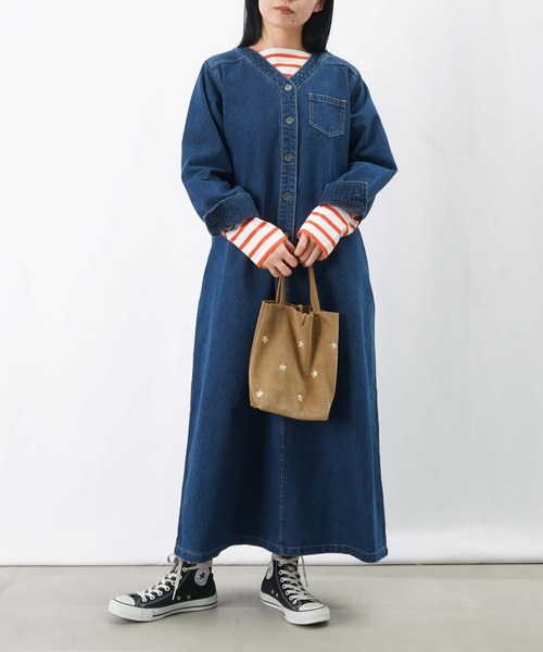 LC/LLL 前釦開きデニムワンピース（ワンピース）｜LUCA/LADY LUCK LUCA